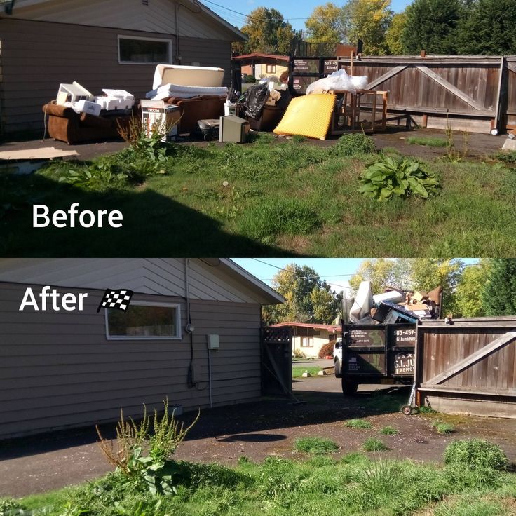 Backyard cleanout before and after San Diego